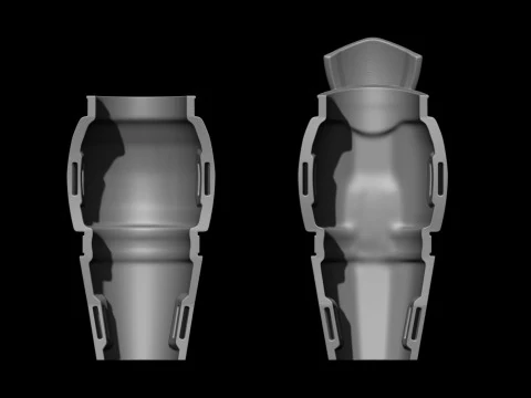 Predator Armor Legs Scale 11 File STL-OBJ for 3D Printing 3D Print Model