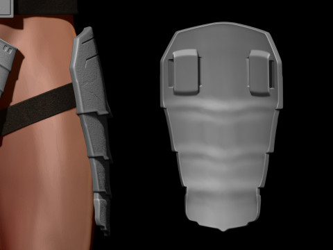 Predator Armor Legs Scale 11 File STL-OBJ for 3D Printing Modello di stampa 3D