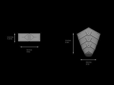 Predator Armor Legs Scale 11 File STL-OBJ for 3D Printing Modello di stampa 3D