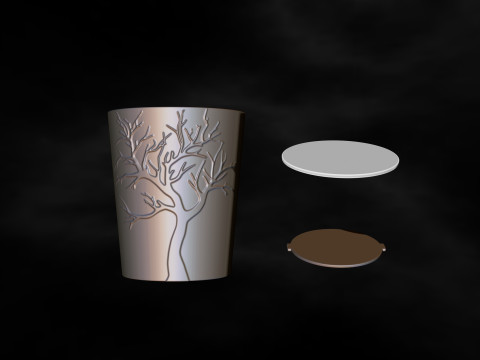 비밀 칸이 있는 꽃병 3D 프린팅용 파일 STL 3D 프린트 모델