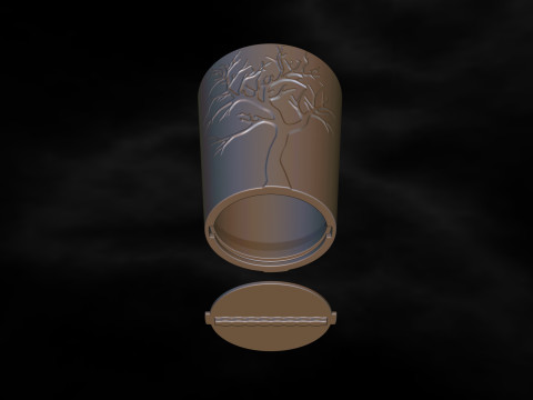 비밀 칸이 있는 꽃병 3D 프린팅용 파일 STL 3D 프린트 모델