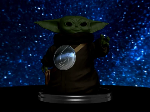 Grogu Baby Yoda La serie Mandaloriana STAR WARS Modello Stampa File di assemblaggio in miniatura STL OBJ per Modello di stampa 3D