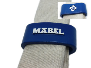 mabel 3d napkin ring with lauburu 3D Print Model