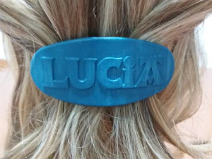 lucia personalized oval hair barrete 70-86 3D Print Model