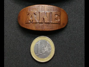 ane personalized oval hair barrete 50-40 3D Print Model