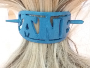 ane personalized oval hair stick barrete 54x30mm 3D Print Model