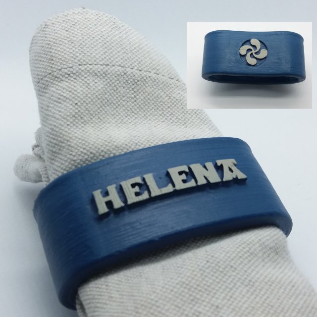helena 3d napkin ring with lauburu 3D 프린트 모델 .c4d .max .obj .3ds .fbx .stl .blend 