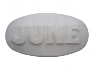 june personalized oval hair barrete 50-40 3D Print Model