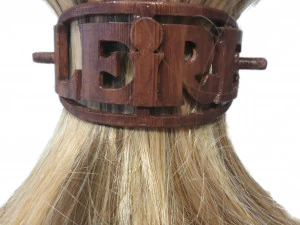 leire spersonalizowana owalna spinka do włosów 54x30mm Model do druku 3D