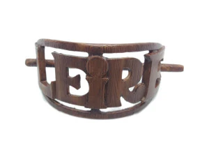 leire personalized oval hair stick barrete 54x30mm 3D Print Model