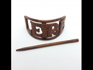 leire personalized oval hair stick barrete 54x30mm 3D Принт Модель