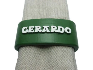 gerardo 3d napkin ring with daisy 3D Print Model