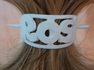 rosi personalized oval hair stick barrete 54x30mm 3D Print Model