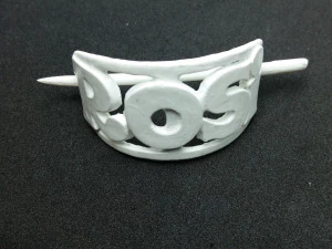 rosi personalized oval hair stick barrete 54x30mm 3D Print Model
