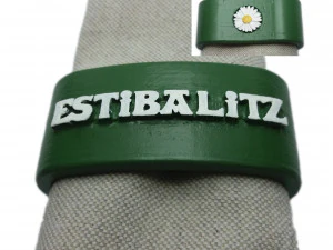 estibalitz 3d napkin ring with daisy 3D Print Model