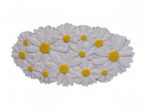 hair barrete with daisies 60-76 Modelo de impresión 3D