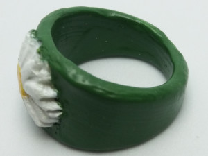 ring with embedded daisy 3D 프린트 모델