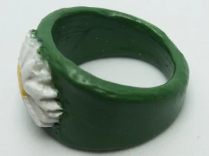 ring with embedded daisy 3D Print Model