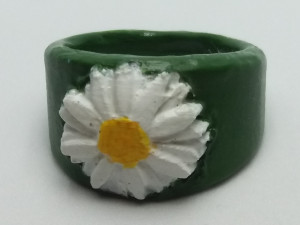 ring with embedded daisy 3D 프린트 모델