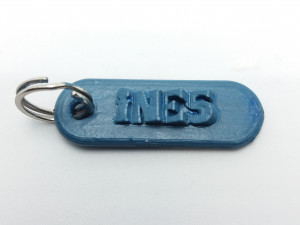 ines 3d keychain 3D Baskı Modeli