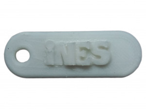 ines 3d keychain Model Cetak 3D