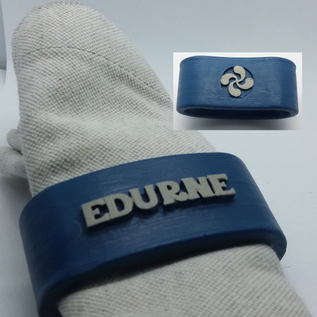 edurne 3d napkin ring with lauburu Model Cetak 3D .c4d .max .obj .3ds .fbx .stl .blend 