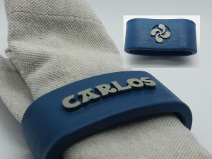 carlos 3d napkin ring with lauburu 3D Print Model