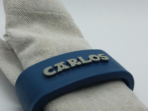 carlos 3d napkin ring with lauburu 3Dプリントモデル