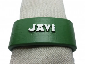 javi 3d napkin ring with daisy Model Cetak 3D