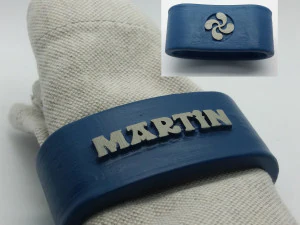 martin 3d napkin ring with lauburu 3D Print Model