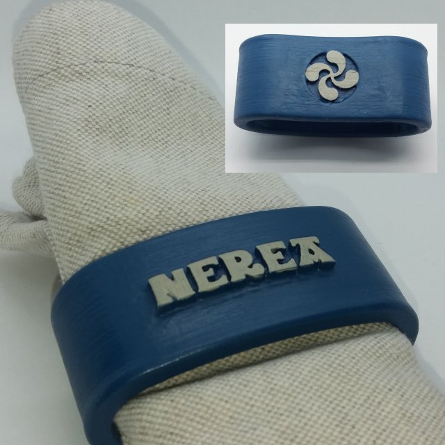 nerea 3d napkin ring with lauburu 3D प्रिंट मॉडल .c4d .max .obj .3ds .fbx .stl .blend 