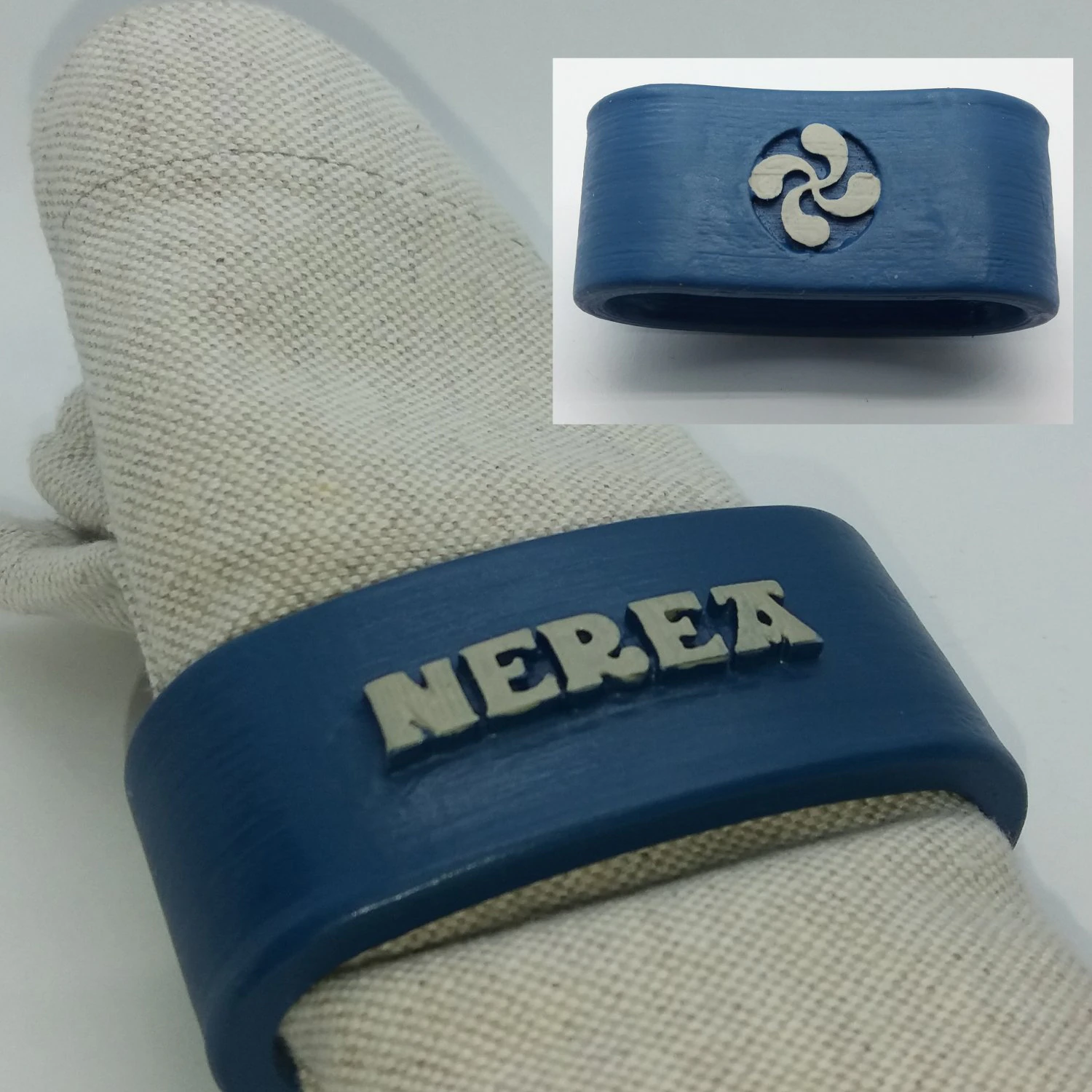 nerea 3d napkin ring with lauburu 3D Print Model .c4d .max .obj .3ds .fbx .stl .blend 