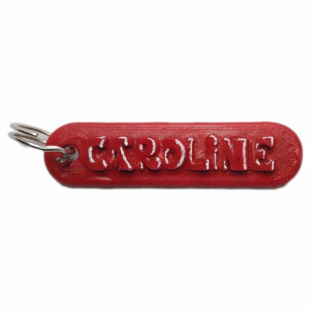 caroline 3d keychain 3D-printmodel .c4d .max .obj .3ds .fbx .stl .blend 