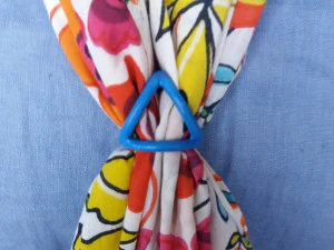 fibbia per sciarpa triplo anello con diametro 28mm Modello di stampa 3D