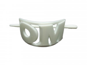 om personalized oval hair stick barrete 54x30mm 3D 프린트 모델