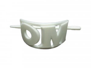 om personalized oval hair stick barrete 54x30mm 3D Print Model