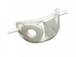 om personalized oval hair stick barrete 54x30mm 3D Print Model