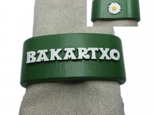 bakartxo 3d napkin ring with daisy 3D Print Model