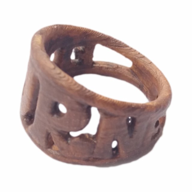edurne ring with letters on two rings and customized 3D Print Model .c4d .max .obj .3ds .fbx .stl .blend 