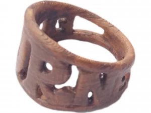 edurne ring with letters on two rings and customized 3D Print Model