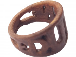 edurne ring with letters on two rings and customized 3D Print Model