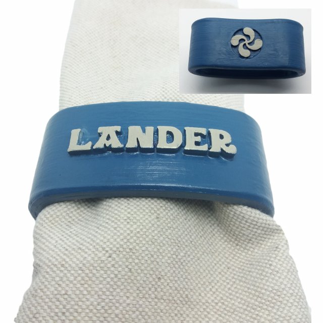 lander 3d napkin ring with lauburu 3D-Druckmodell .c4d .max .obj .3ds .fbx .stl .blend 