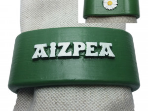 aizpea 3d napkin ring with daisy 3D 프린트 모델