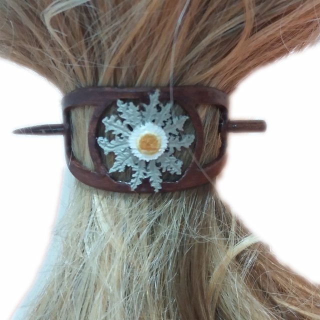 hair stick barrete with eguzkilore 54x30mm 3D Baskı Modeli .c4d .max .obj .3ds .fbx .stl .blend 