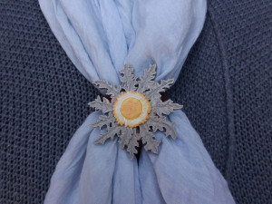 scarf buckle triple ring with eguzkilore and diameter 28mm Model do druku 3D