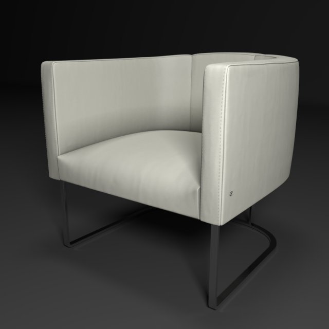armchair ds-207 by de sede 3D 모델 .c4d .max .obj .3ds .fbx .stl .blend 