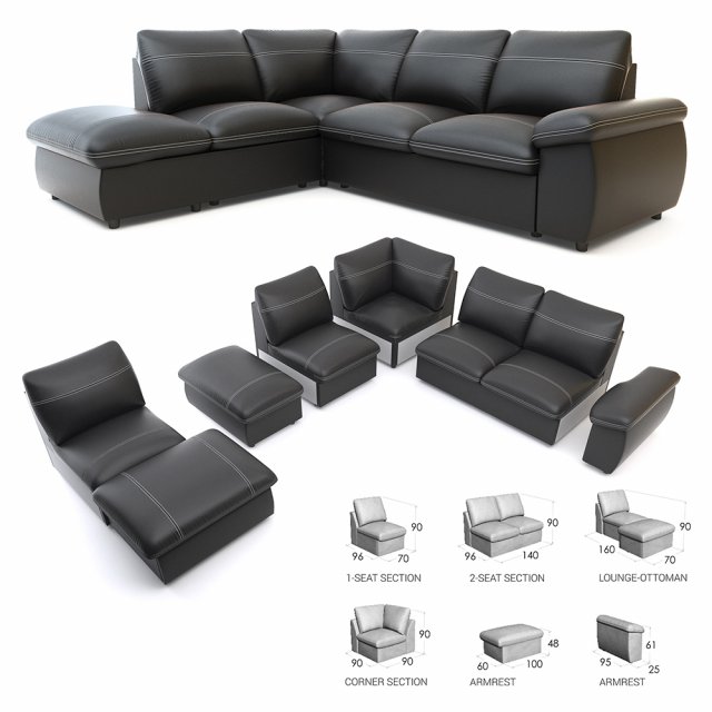 sofa vegas by savlukov-mebel 3D Model .c4d .max .obj .3ds .fbx .stl .blend