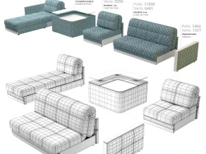 sofa zaklin 3D Model