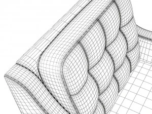 sofa set prague 3D Model