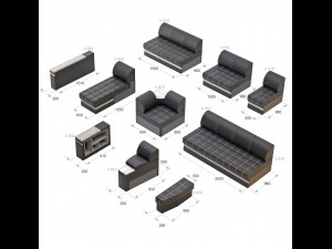 sofa ritis 3D Model